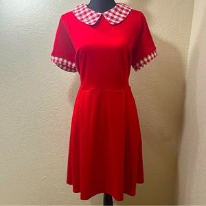 Smak Parlour Red Fit and Flare Dress Size 1X